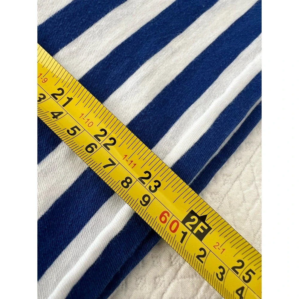 Vintage Polo Ralph Lauren Naval Tailors Blue Striped Long Sleeve T-shirt Small